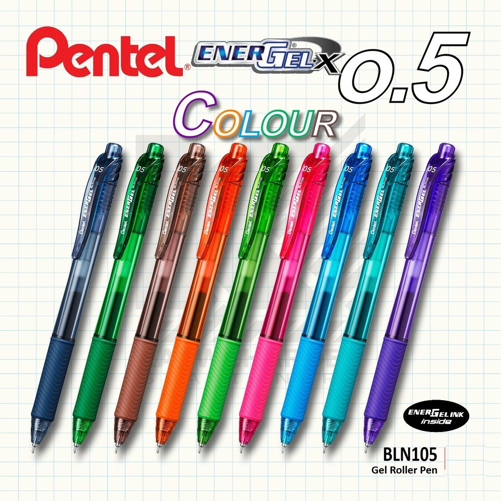 Bút bi gel bấm pentel energel bln105
