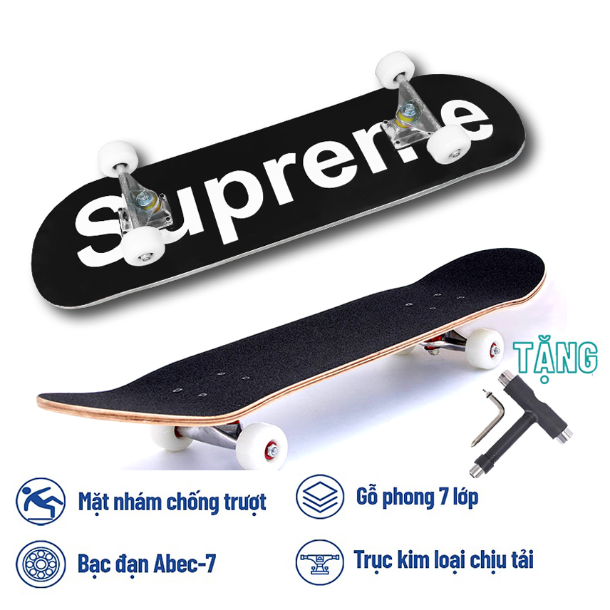 Ván trượt người lớn skateboard mặt nhám Keen Store 80cm bánh cao su
