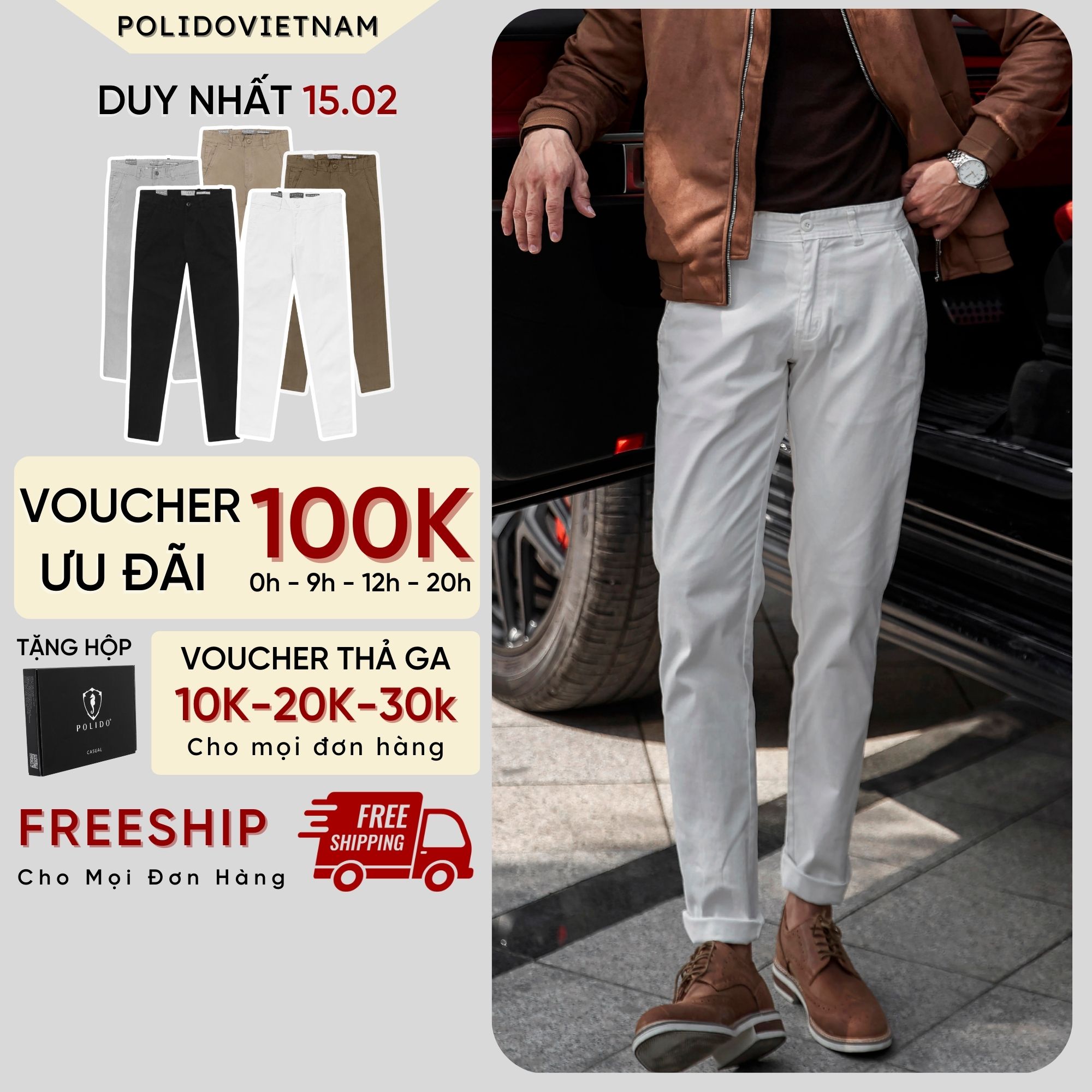 Quần Khaki Nam Túi Chéo Vải Chinos Chất Liệu Dày Dặn, Co Giãn Cực Mạnh, Giữ Form Tuyệt Đối