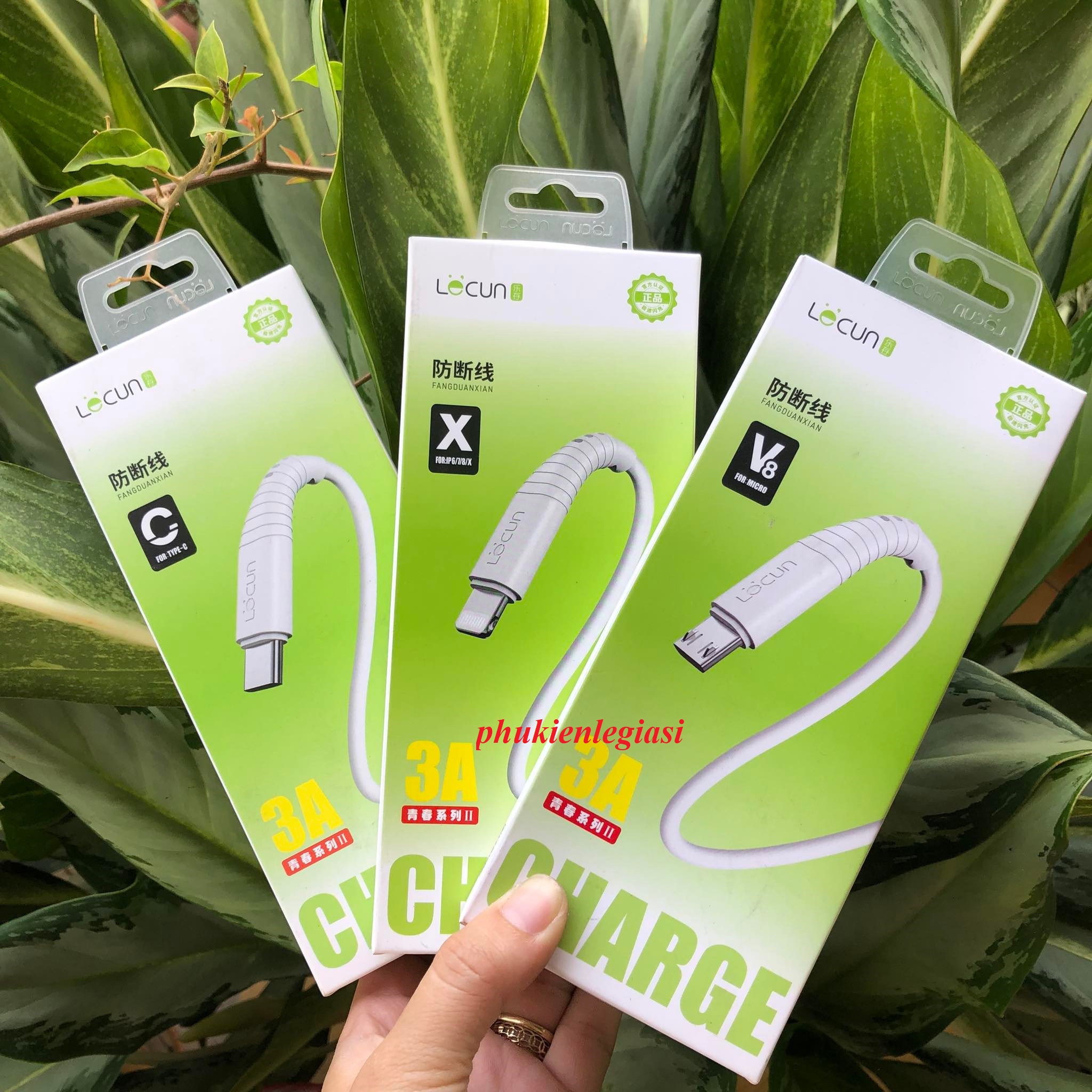 Cáp sạc iphone, type c, micro usb hiệu lecun mã fd10