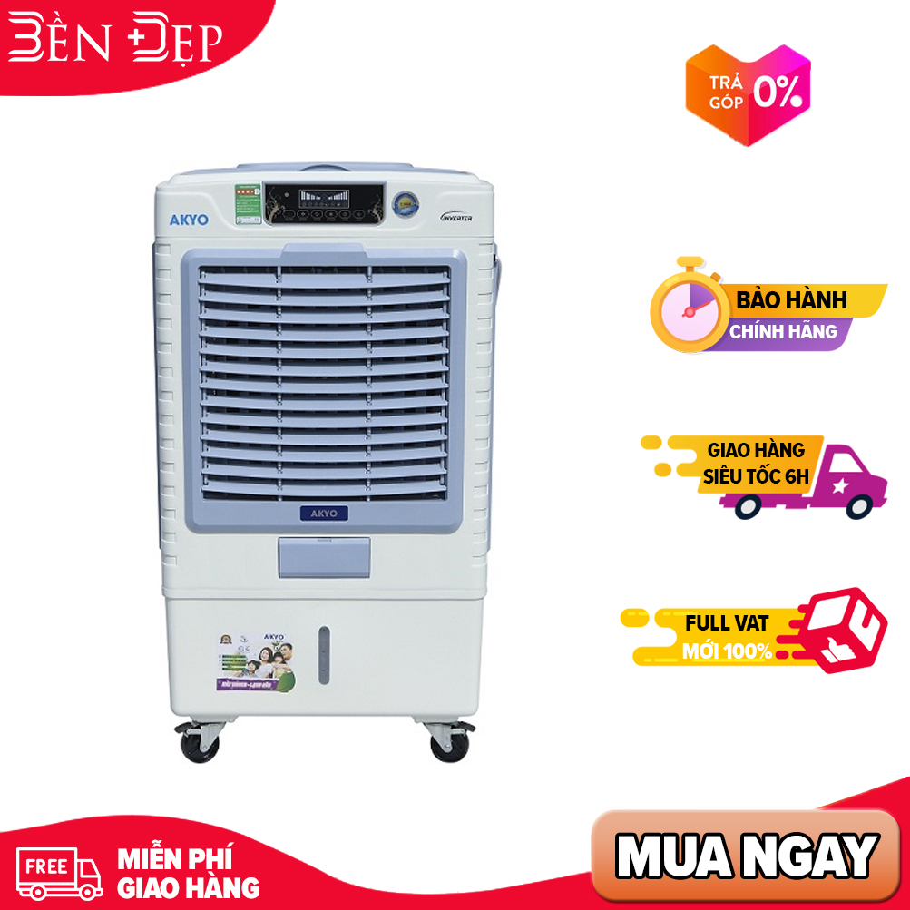 Quạt điều hòa không khí akyo ak12000 100l 12.000m3/h điều khiển từ xa tặng tặng 2 đá khô bảo hành 24 tháng