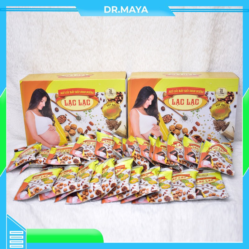 Combo 2 hộp Ngũ cốc bầu Lạc Lạc (hộp/30 gói) - siêu dinh dưỡng giúp thai nhi phát triển, mẹ giảm ốm nghén