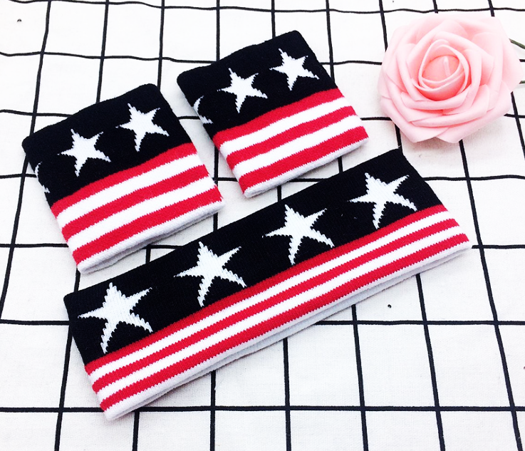 NGUYÊN BỘ Băng đô thể thao băng đô nam băng đô len trán và băng cổ tay Hiphop gym yoga băng đô BTS ban nhạc Luhan băng đô len bản lớn