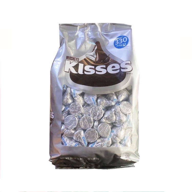 Socola Kisses Hershey’s Kisses Milk Chocolate 330 viên Mỹ 1.58kg - Vỏ bạc