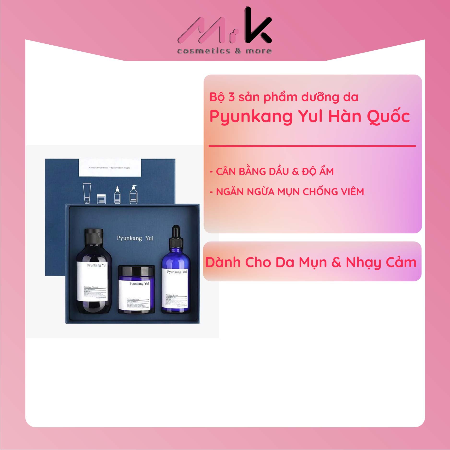 Bộ dưỡng da Pyunkang Yul dành cho da mụn chính hãng Hàn Quốc