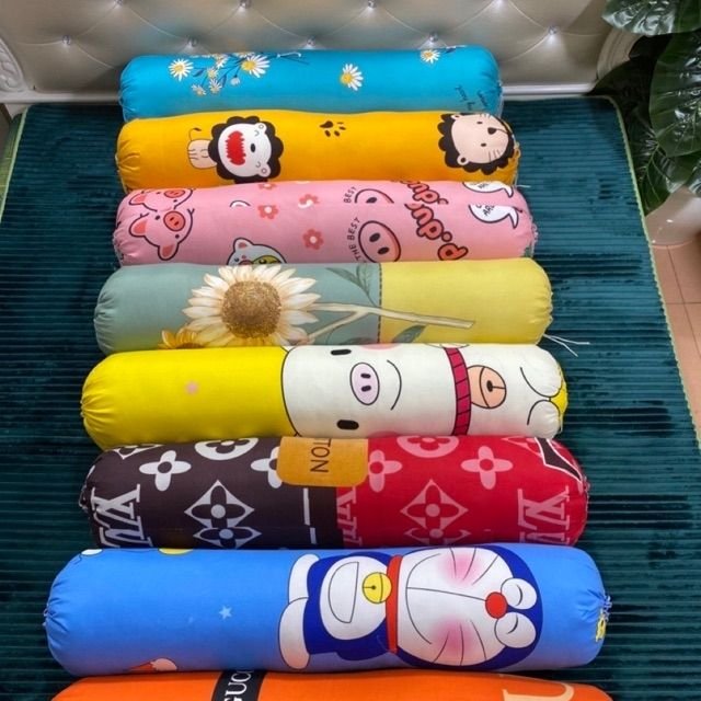 Vỏ gối ôm poly cotton đồng bộ màu ga gối kích thước 35x100cm (được chọn mẫu)