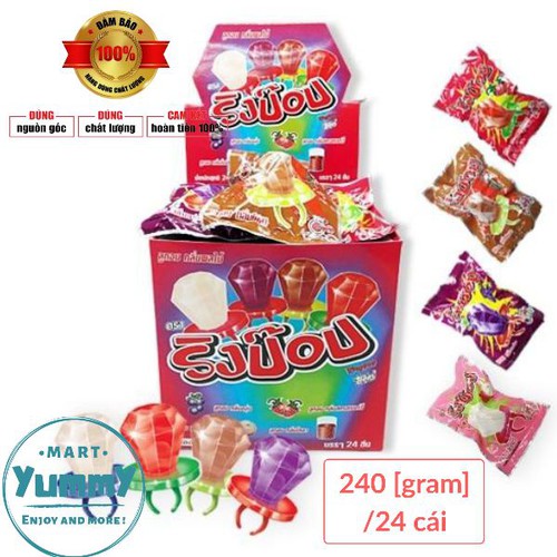 Kẹo nhẫn kim cương Thái Lan 240 gram , Kẹo nhẫn Ring Pop 240 gram