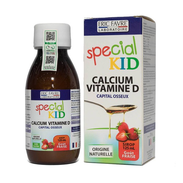 Siro bổ sung canxi cho trẻ special kid calcium vitamine d eric favre vị dâu 125ml, chất lượng đảm bảo an toàn đến sức khỏe người sử dụng, cam kết hàng đúng mô tả