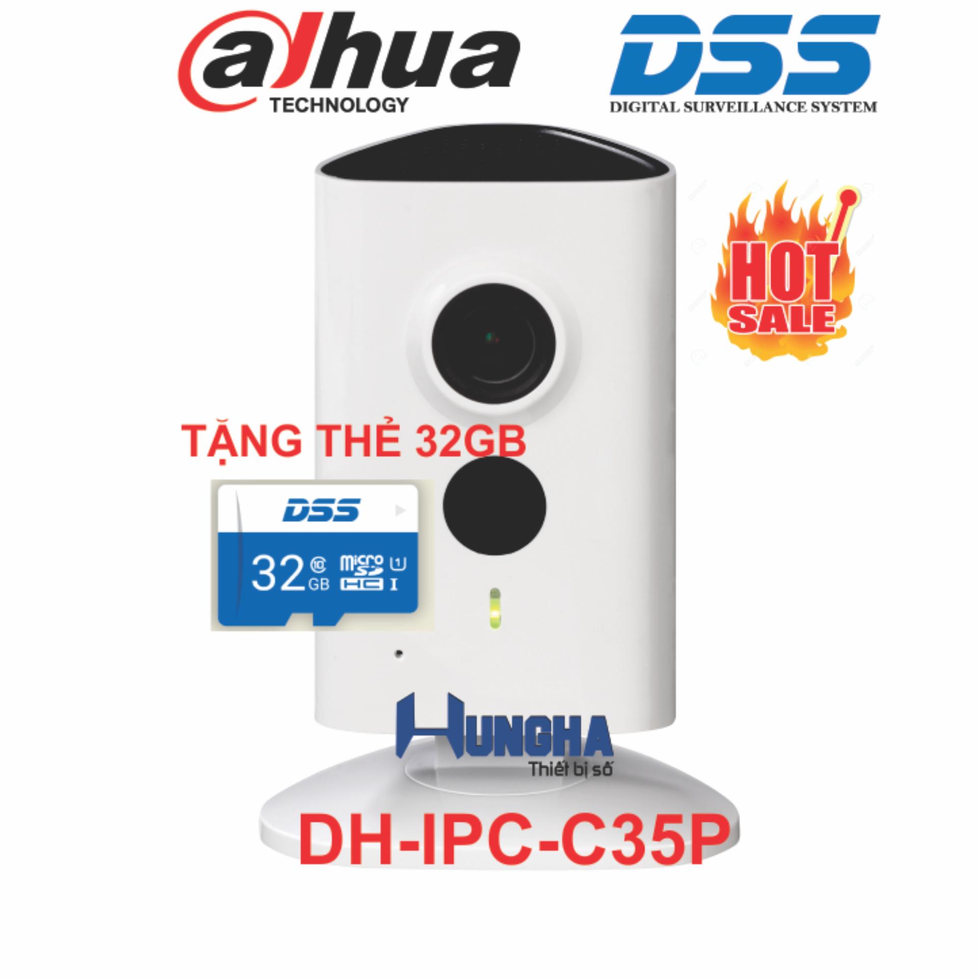 Camera Wifi Dahua C35 3MP, tặng kèm thẻ nhớ 32GB