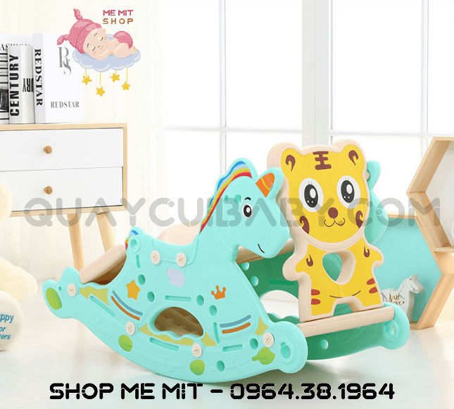 Cầu trượt bập bênh 3in1 cho bé