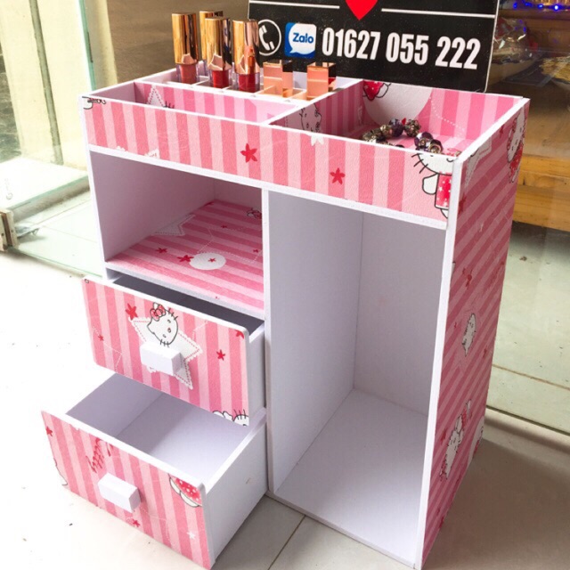 Tủ mini hello kitty sọc kệ mỹ phẩm