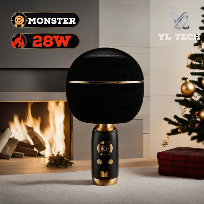Micro karaoke khiêm loa chính hãng monster m97 - bluetooth 5.0 - tws