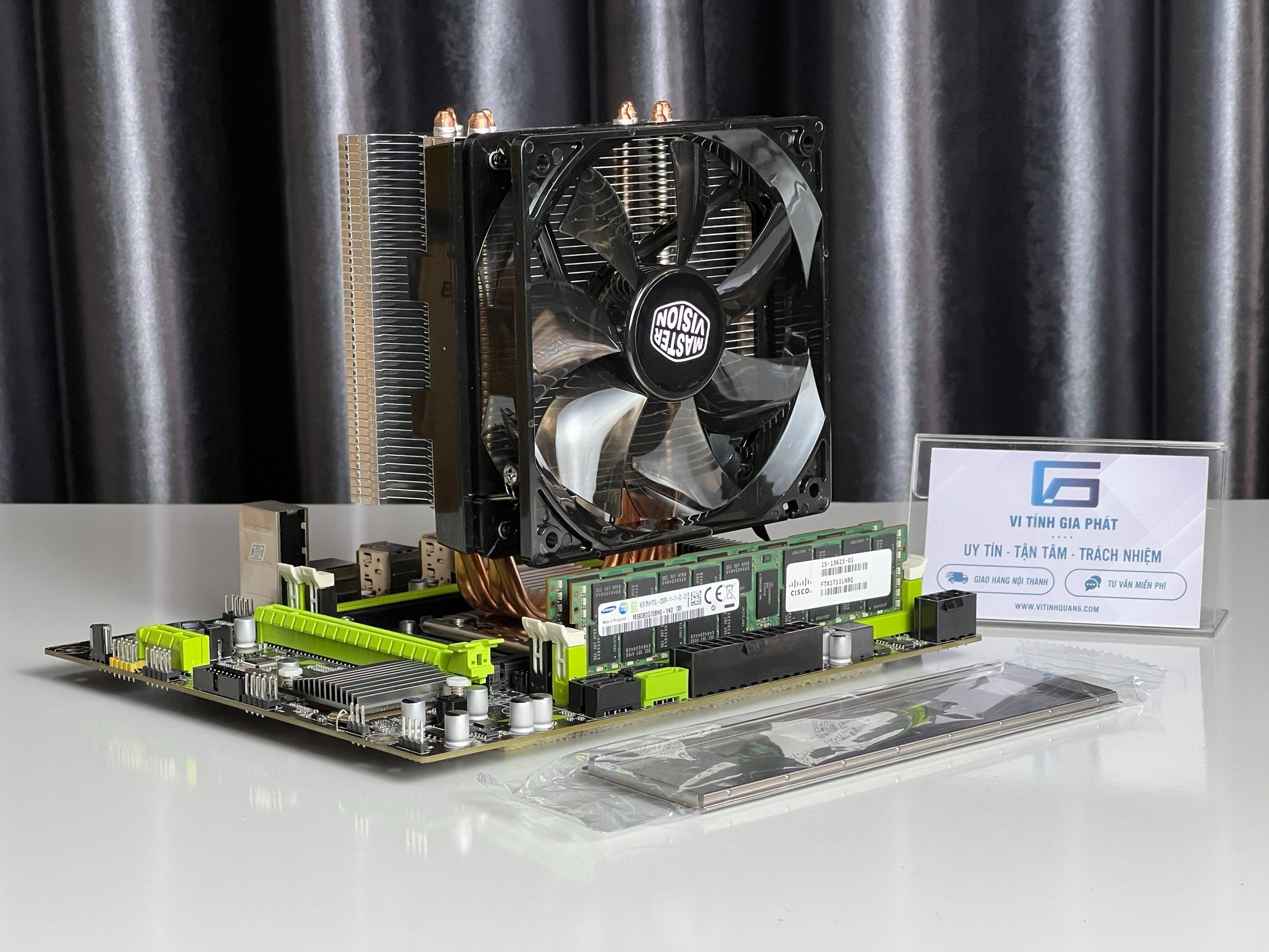 Combo Mainboard X79 + CPU E5 2670 V2 + Ram 16GB ECC RE + Fan T400i (Hoặc K400) chạy nhiều tab Nox, máy ảo
