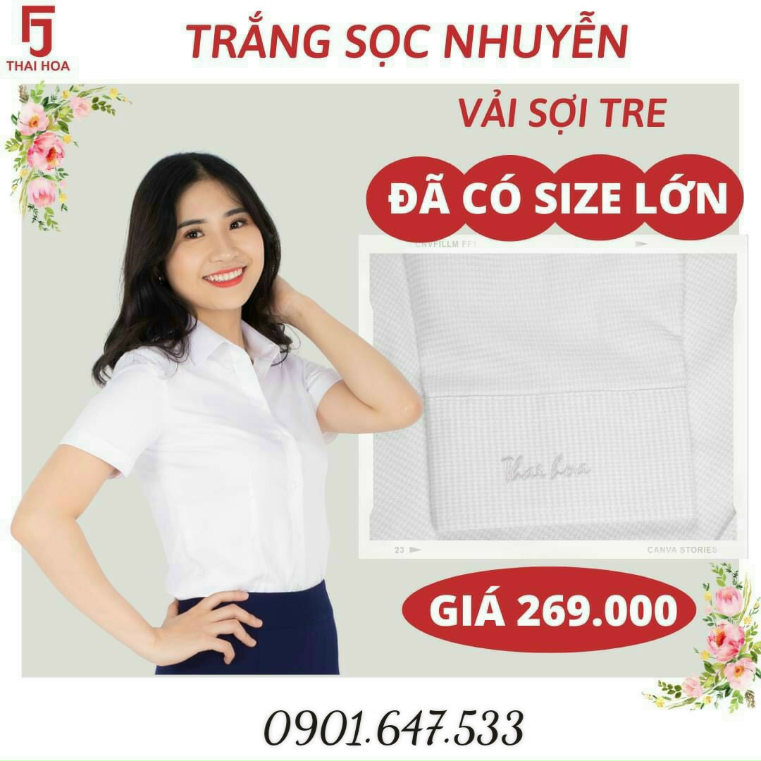 Áo sơ mi thái hòa màu trắng caro 65-01 và sọc nhuyễn 630-30