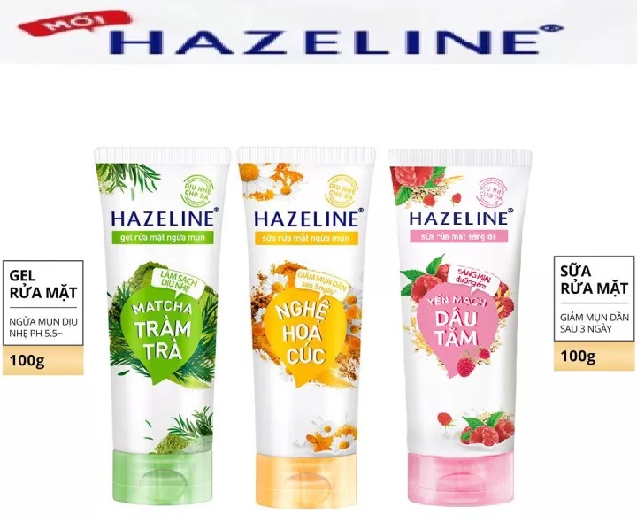 Sữa rửa mặt hazeline 100g