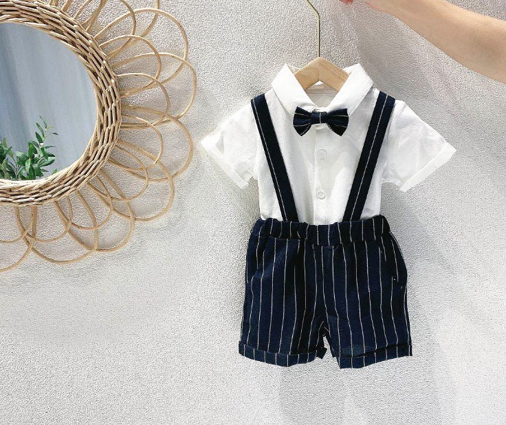 Sét áo yếm công tử nơ bé trai bảnh bao