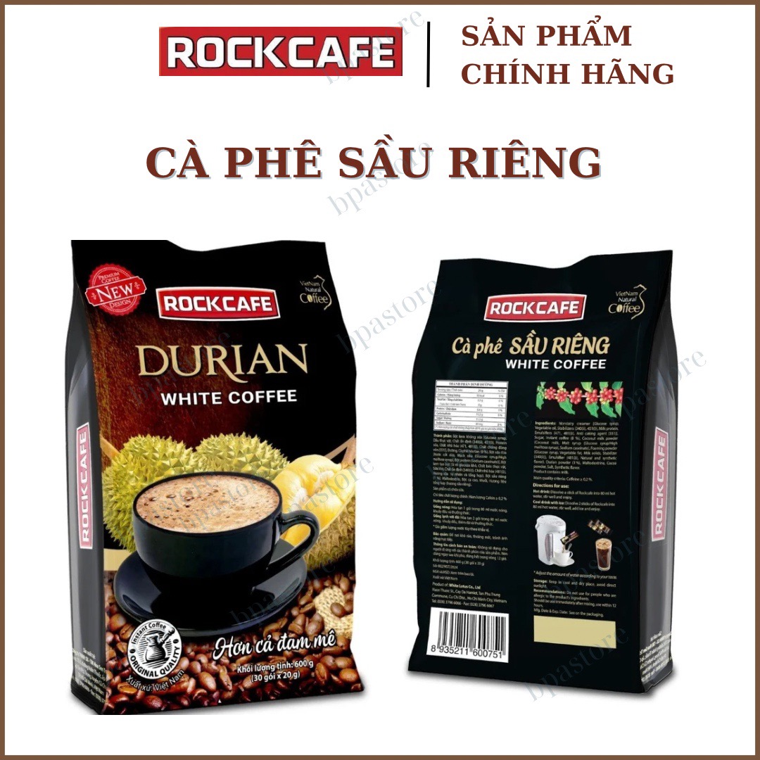 Cà phê sầu riêng rockcafe - rock cafe vị sầu riêng mẫu mới - white coffee ruvask