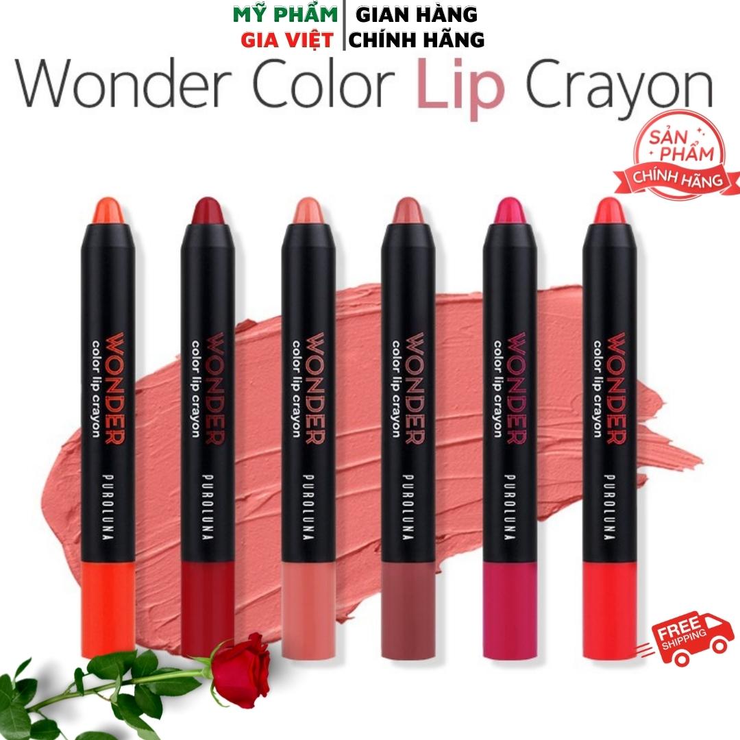 Son Bút Chì Puroluna Wonder Color Lip Crayon 3 màu