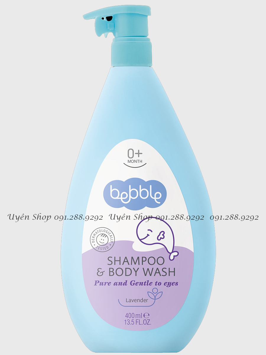 Sữa tắm gội Bebble 400ml cho trẻ sơ sinh và trẻ nhỏ HÀNG BULGARI chai nhựa
