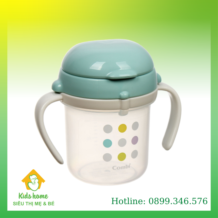 Bình tập uống nước chấm bi bước 3 Combi Mug