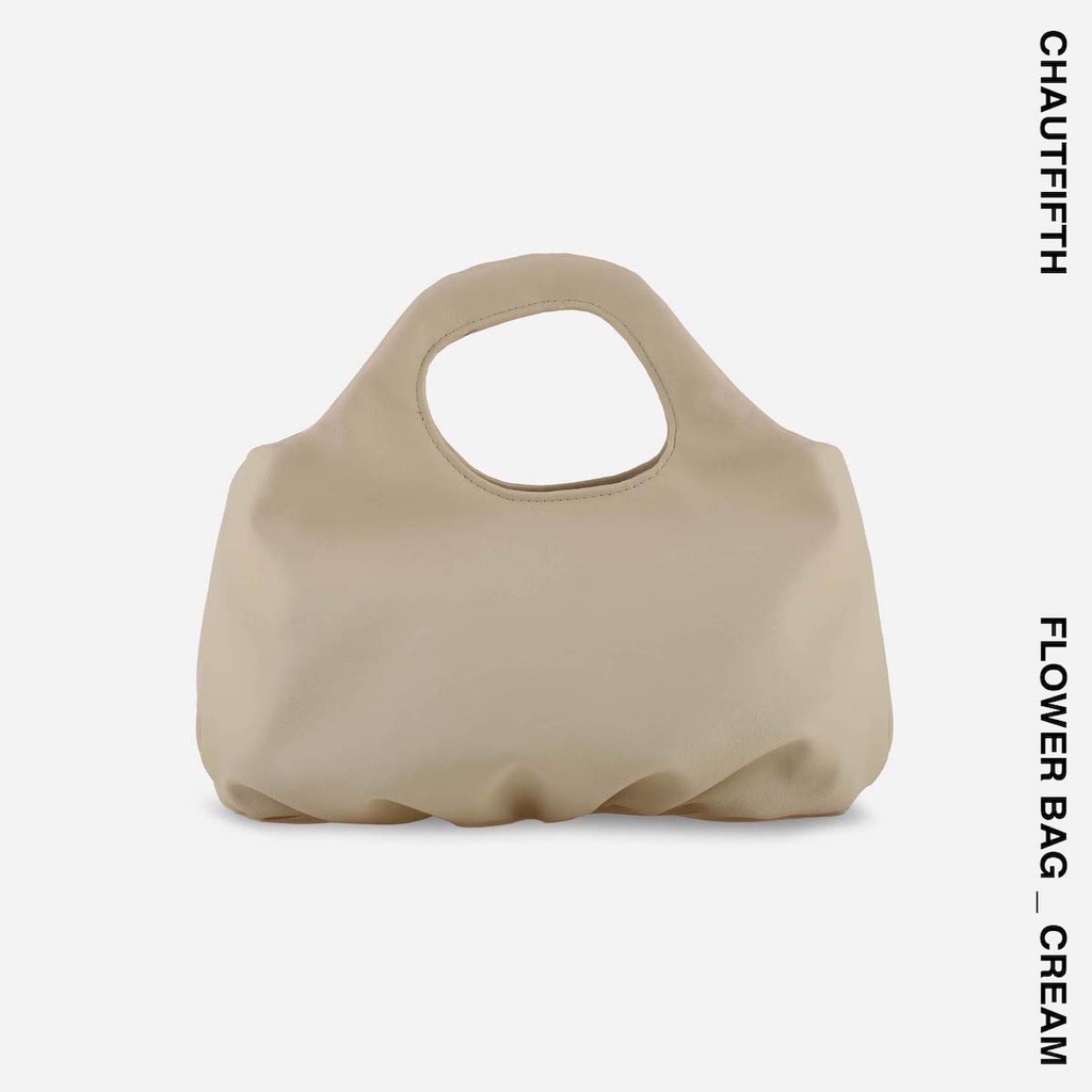 Túi xách flower bag màu trắng kem - chautfifth