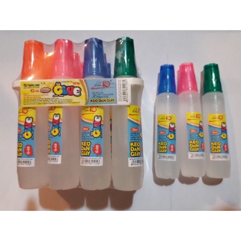 - Keo dán giấy Thiên Long lọ 30ml