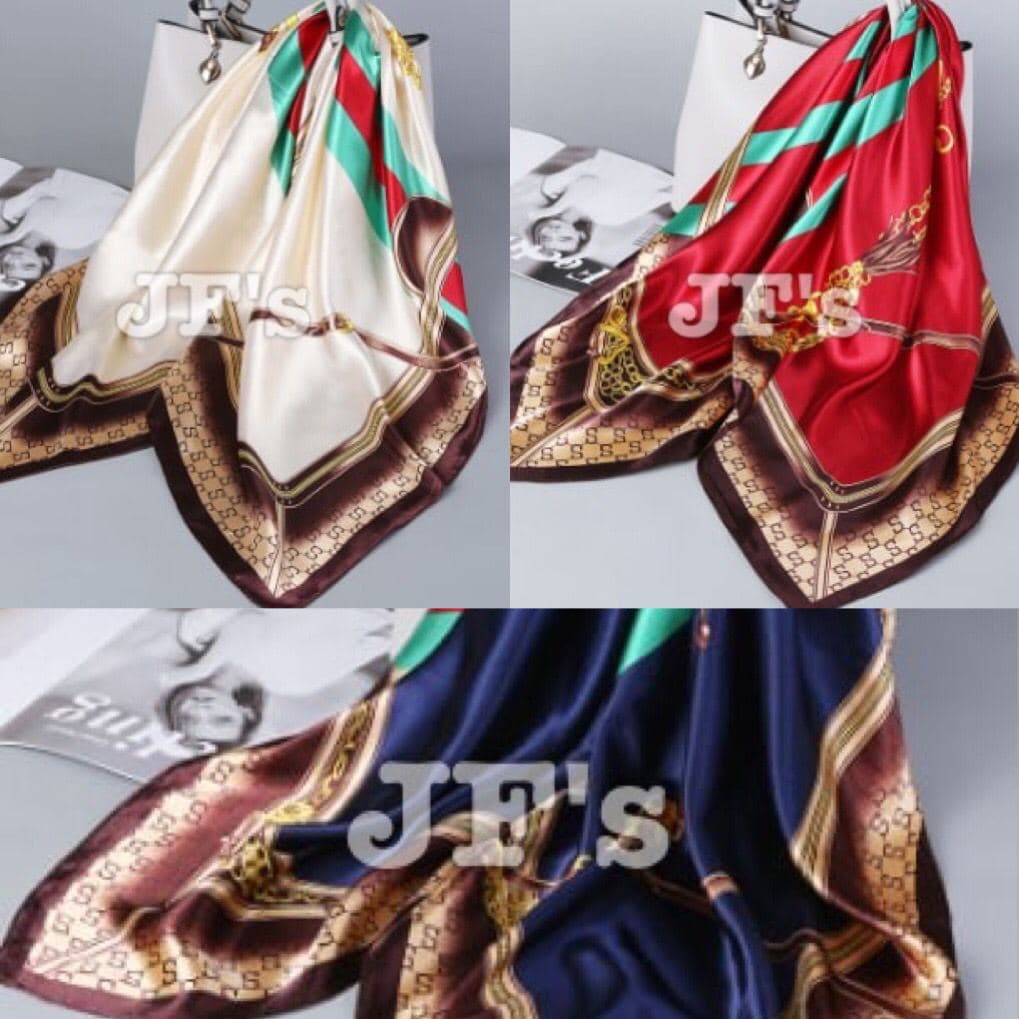 Khăn lụa vuông cao cấp 90x90cm, khăn quàng cổ thừoi trang cho nữ