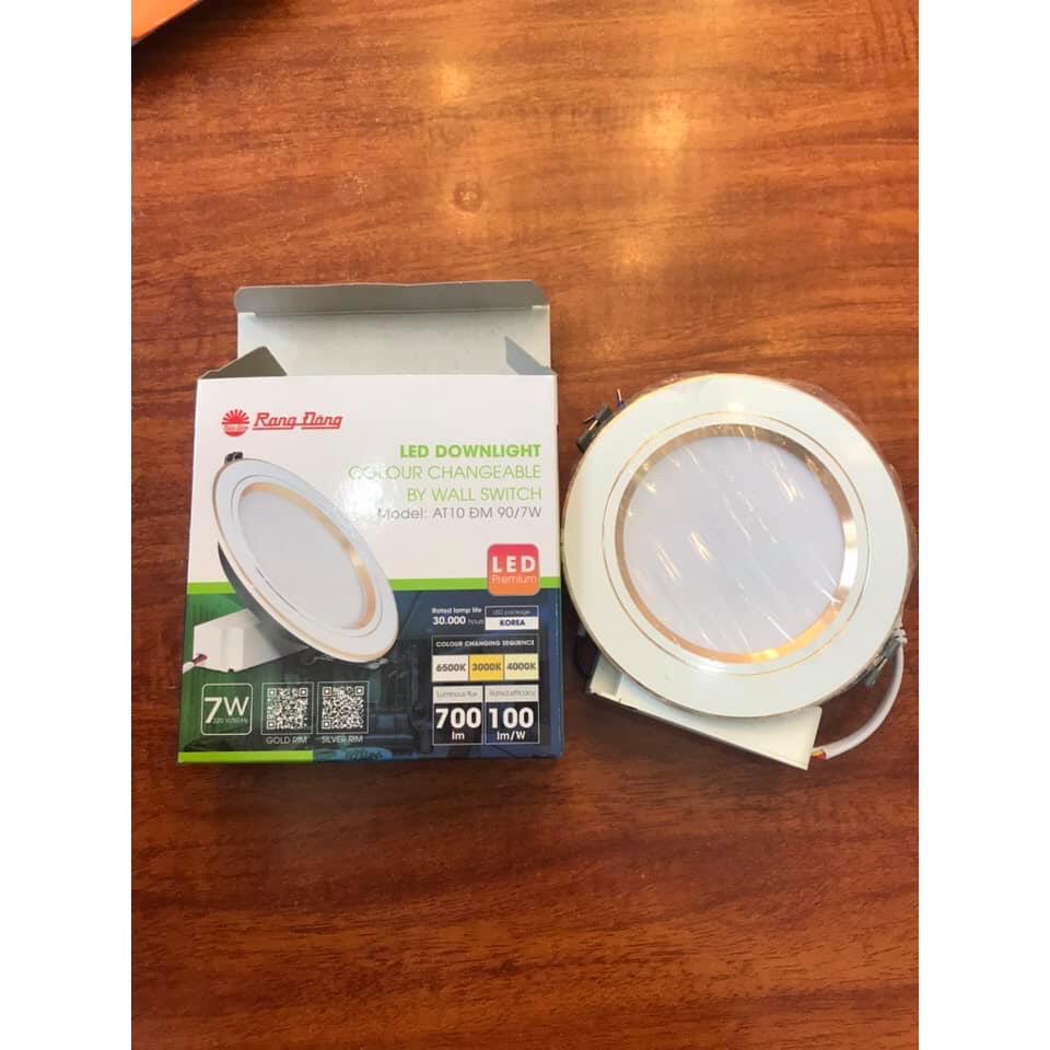 Đèn led âm trần 7w đổi màu Rạng Đông