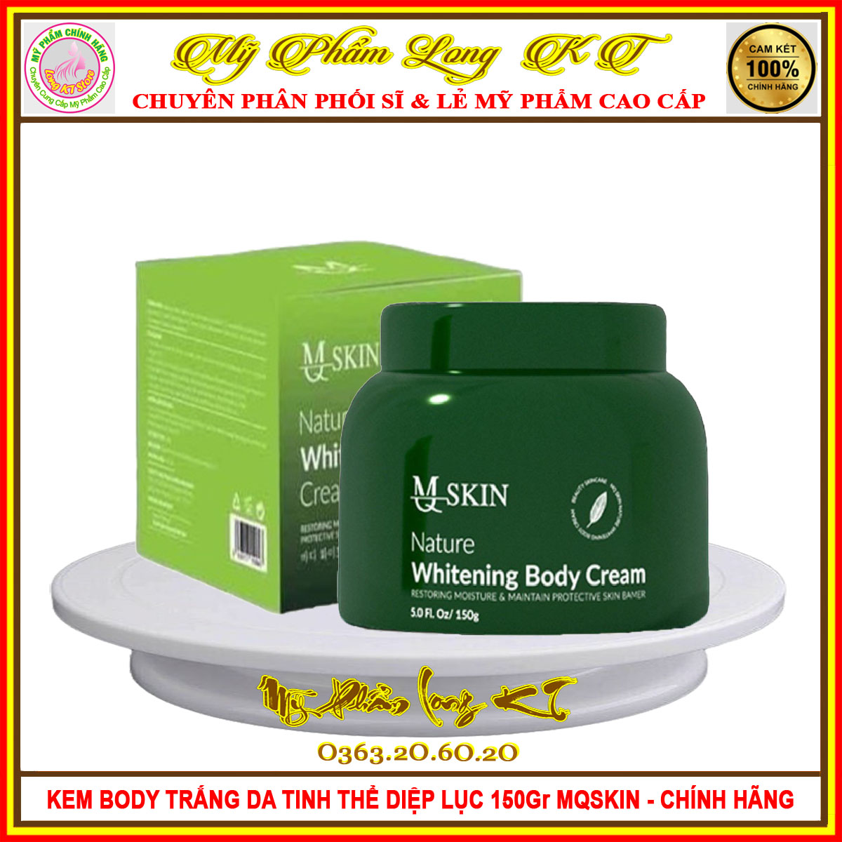 [MQSKIN]KEM BODY TINH THỂ DIỆP LỤC DƯỠNGTRẮNG DA MQ SKIN - MỸ PHẨM MQSKIN