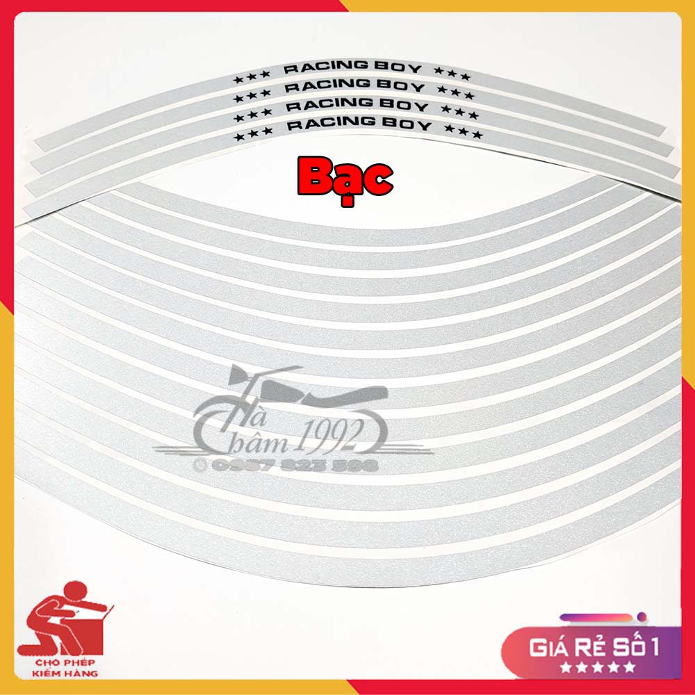 Tem phản quang 3m dán vành racing boy