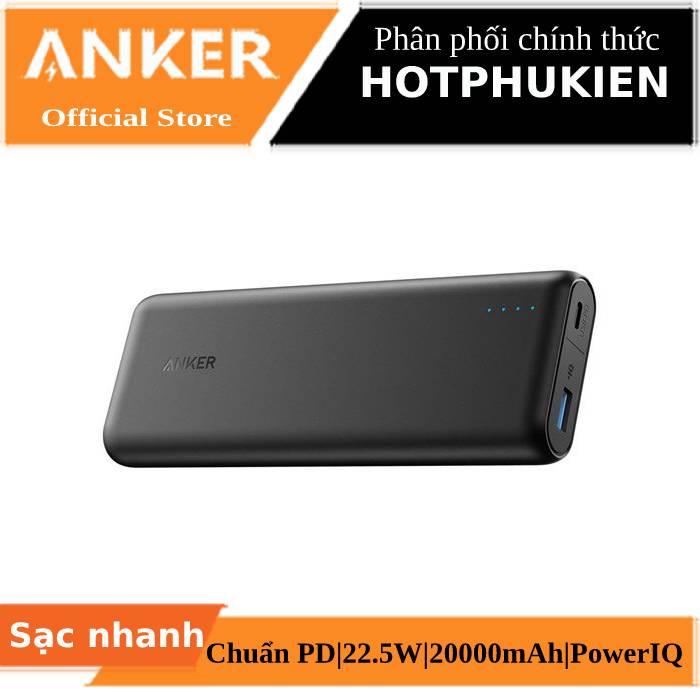 Pin sạc dự phòng 20000 mAh hỗ trợ sạc nhanh cho Smartphone / Tablet / Macbook hiệu Anker Powercore Speed cổng Type-C & USB - Phân phối bởi Hotpukien