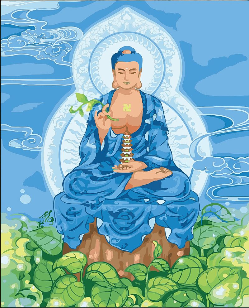 Tranh tô màu số hóa hình phật p6