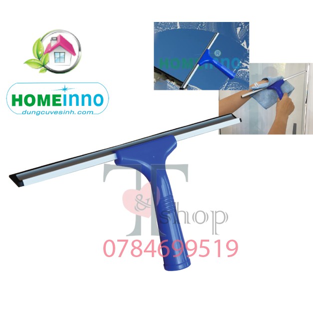 Cây Gạt Nước Lau Kính Chuyên Dụng Lưỡi Cao Su 35cm Cầm Tay Nhựa Homeinno