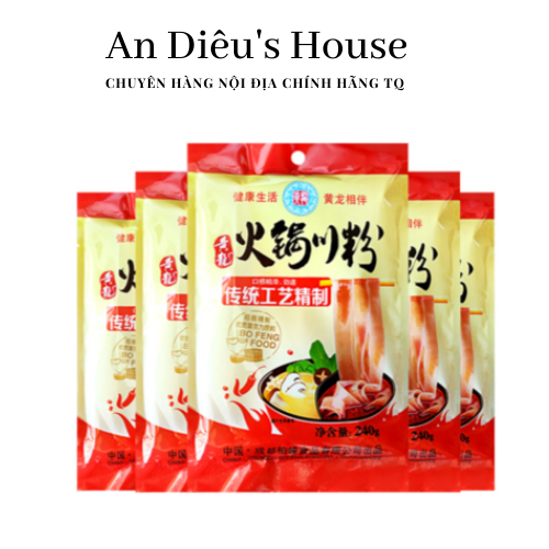 Miến dẹt khoai tây Trùng Khánh thả lẩu dai ngon gói 240g
