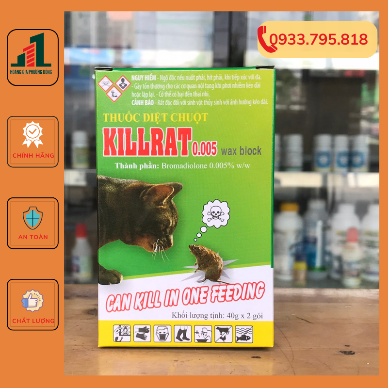 Thuốc diệt chuột dạng cốm hiệu quả Killrat - gói 40g
