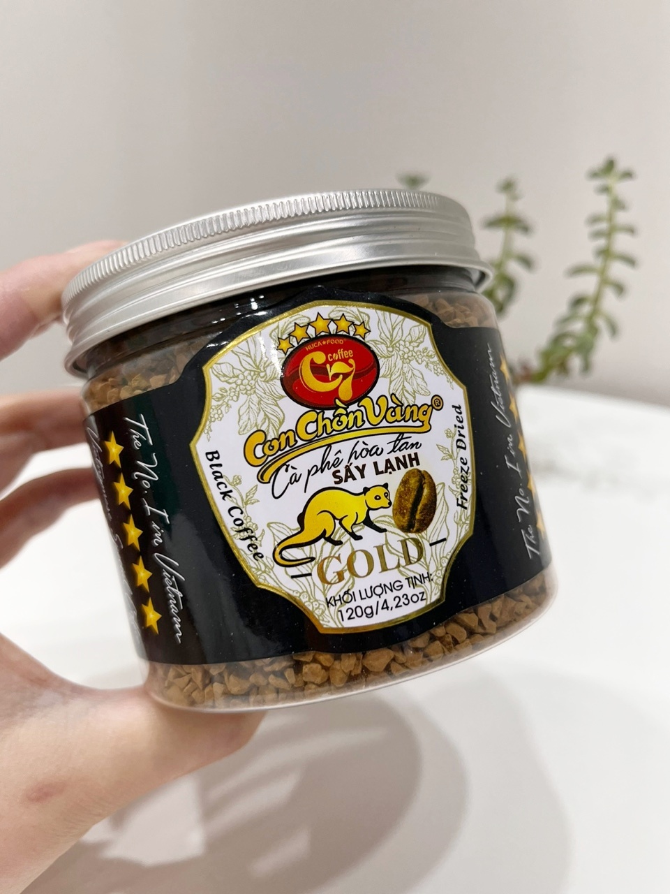 Cà Phê Hòa Tan Sấy Lạnh Con Chồn Vàng C7 120Gr - Huca Food