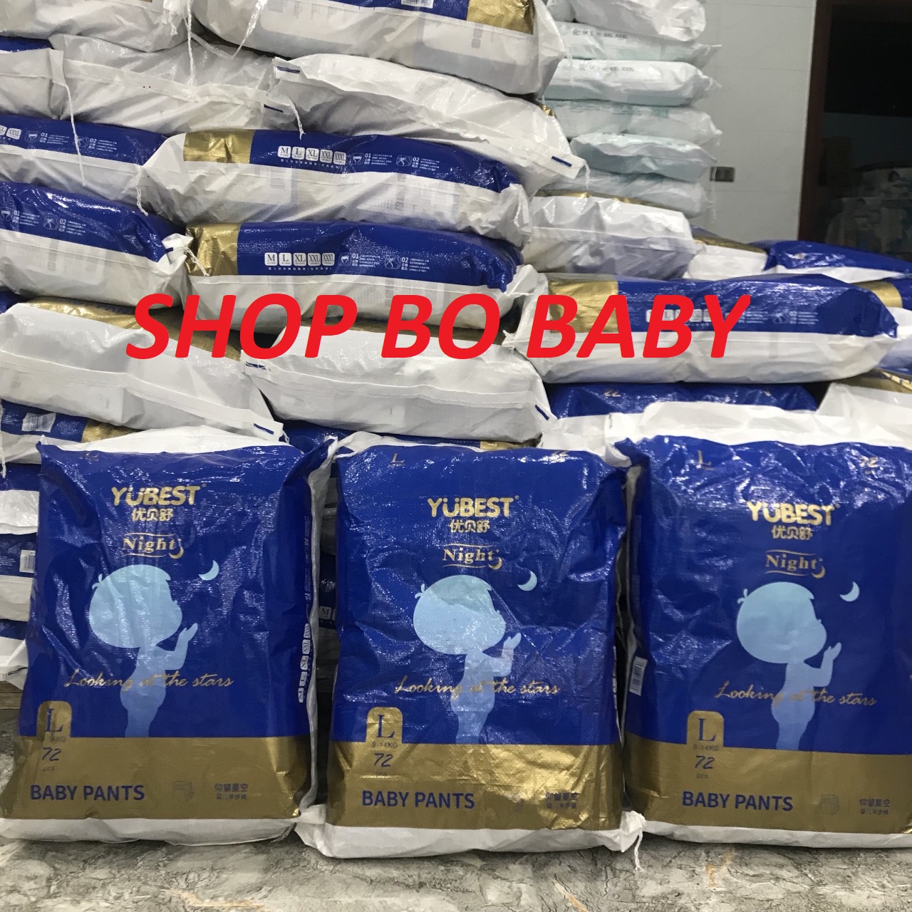 [FREESHIP 50K ĐƠN 300K] Combo 2 bịch TÃ/BỈM YUBEST NIGHT DÁN/QUẦN SIZE S84/M76/L72/XL68/XXL64/XXXL60 (có tem phụ)
