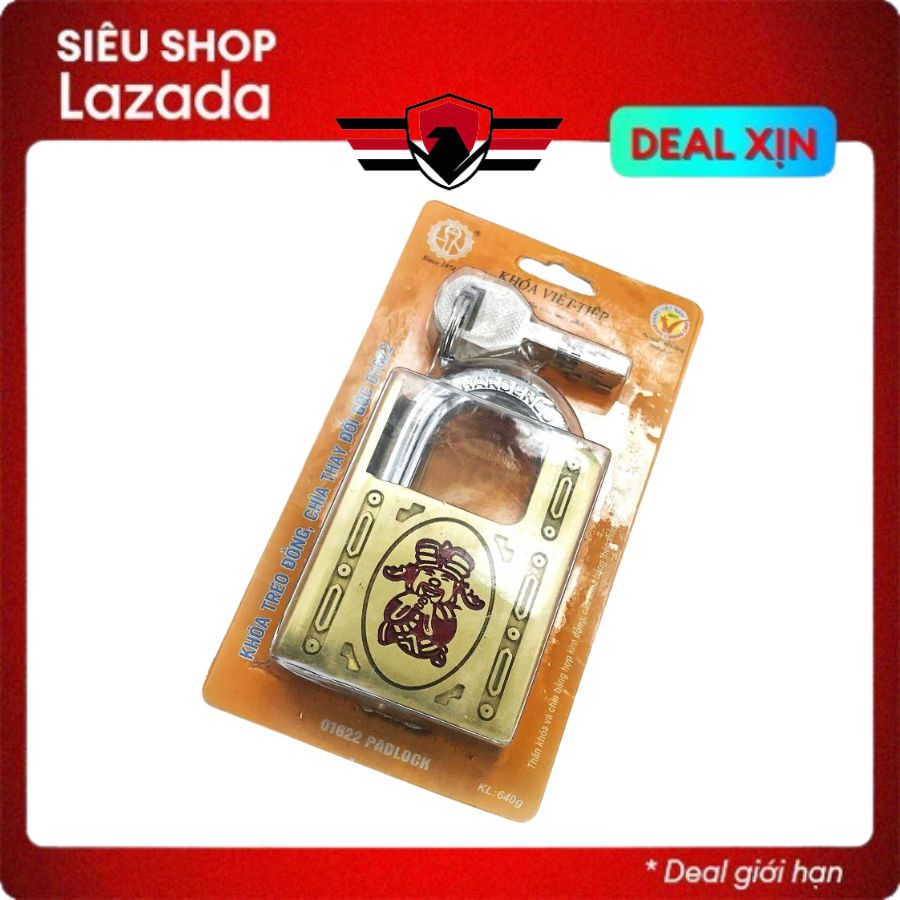 Ổ khoá việt tiệp chống cắt 95 x 60 hình ông thần tài - Huy tưởng