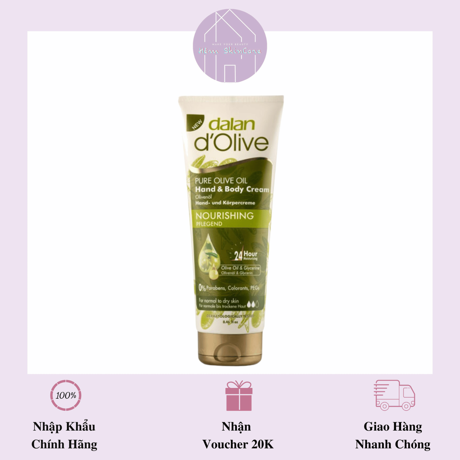 Dalan D Olive Pure Olive Oil Hand & Body Cream