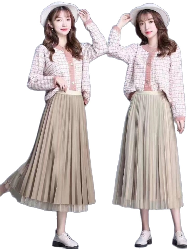 Chân Váy Xếp Ly Dài Mặc Được 2 Mặt Dáng Xòe