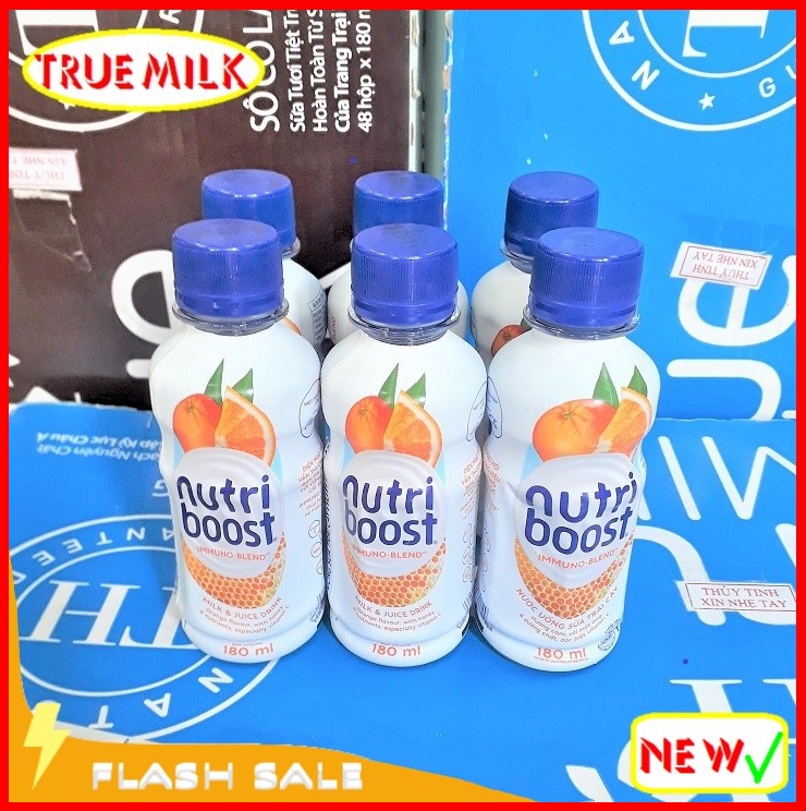 Sữa Trái cây Nutri Boost - sua cam - sua tuoi - sua uong lien - sua trai cay nutriboost - sua trai cay huong cam - 6 chai sua trai cay -