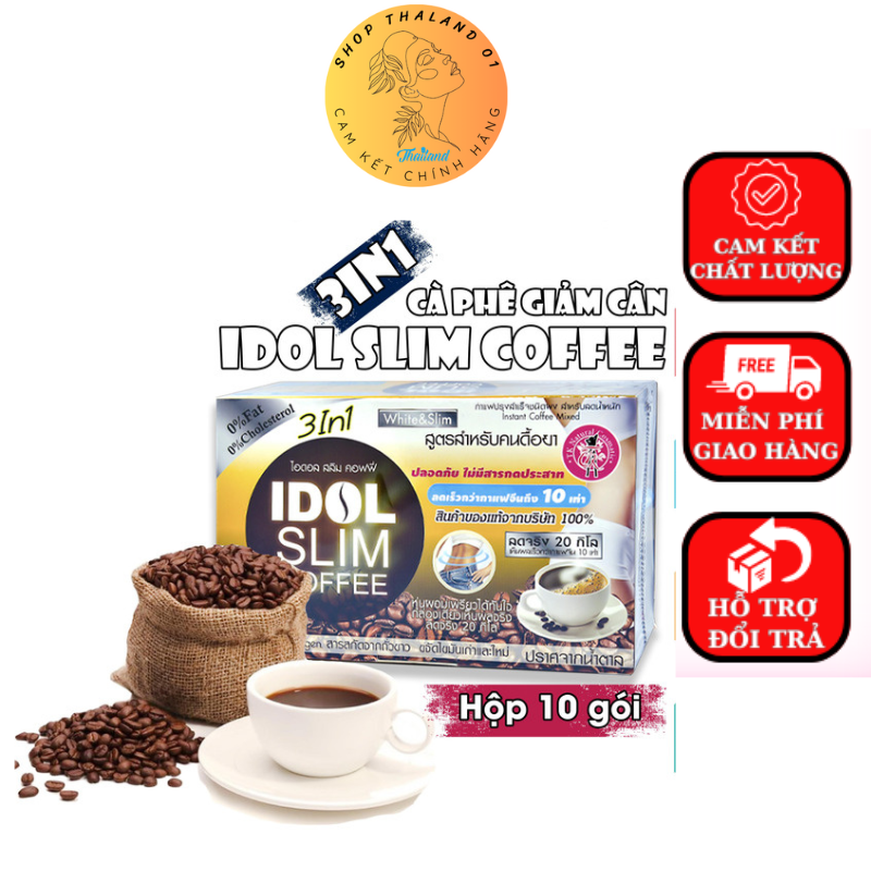 Cà phê sữa giảm cân idol slim coffee 3 in 1 tk natural