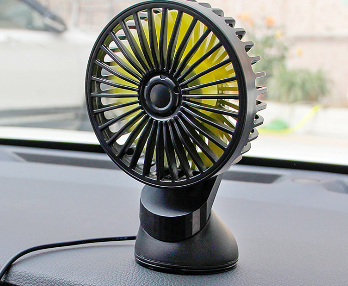 Quạt Đơn Mini Xoay 360 độ Dùng Nguồn Điện 12V-24V Trên Ô TÔ Cực Tiện Lợi