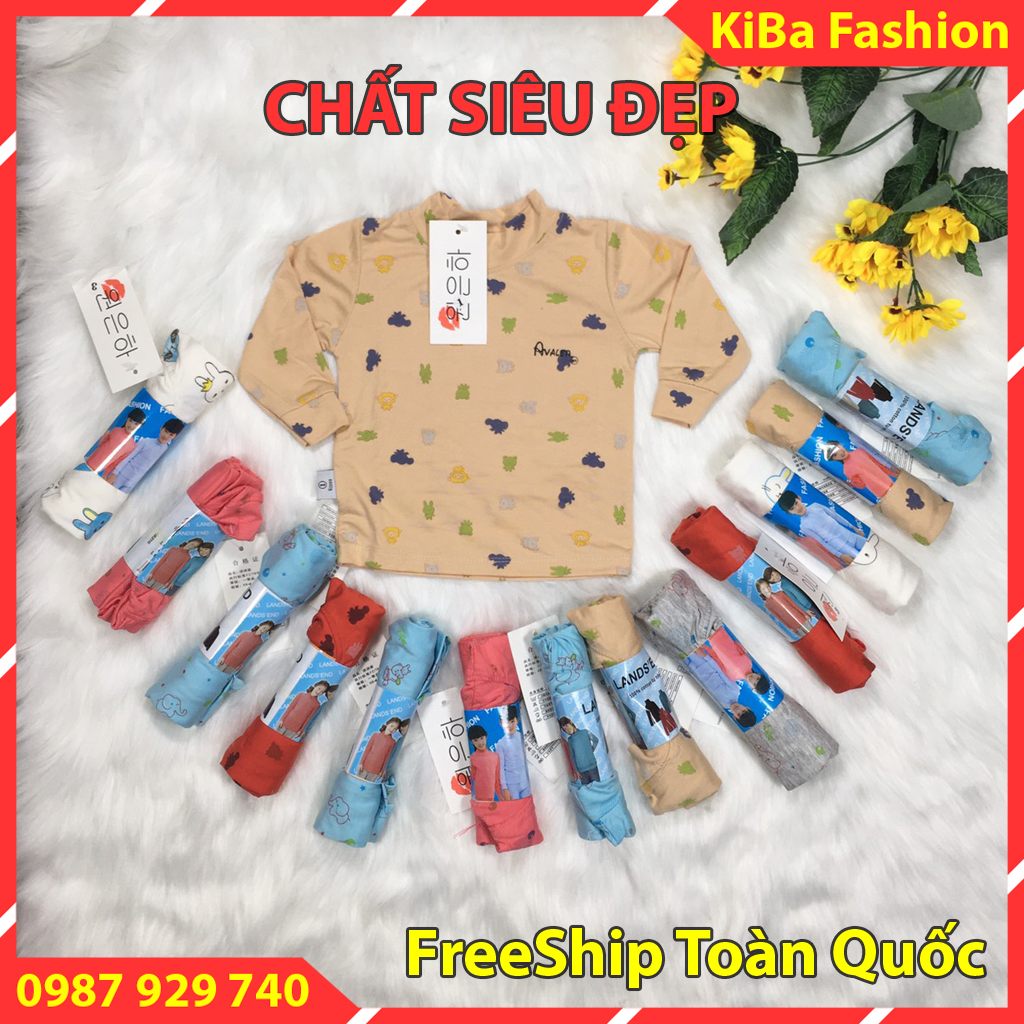 [FreeShip TOÀN QUỐC] 3 Áo giữ nhiệt thu đông cotton ĐẸP co giãn 4 chiều cho bé Trai/Gái 4-12kg - AGNH0180 - Ảnh thật /áo giữ nhiệt trẻ em/áo giữ nhiệt cho bé/áo thu đông cho bé gái/áo sơ sinh dài tay/áo thu đông cho bé trai/
