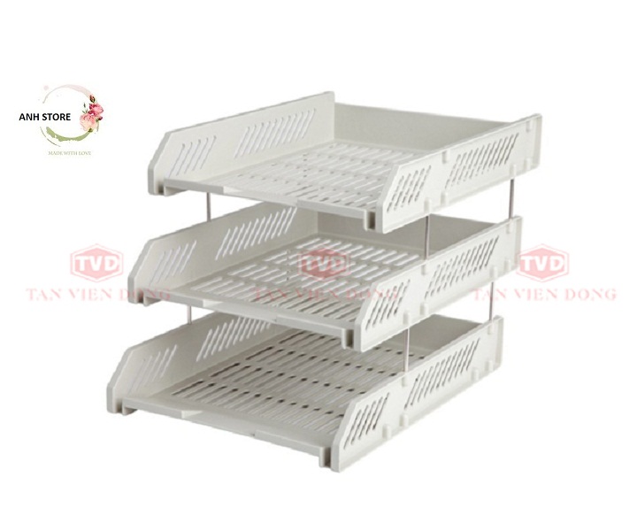 Khay đựng tài liệu nhựa 3 tầng dành cho văn phòng - Kệ nhựa 3 tầng đựng hồ sơ,kệ đựng hồ sơ,Kệ đựng hồ sơ bằng nhựa đựng - Kệ hồ sơ 3 tầng