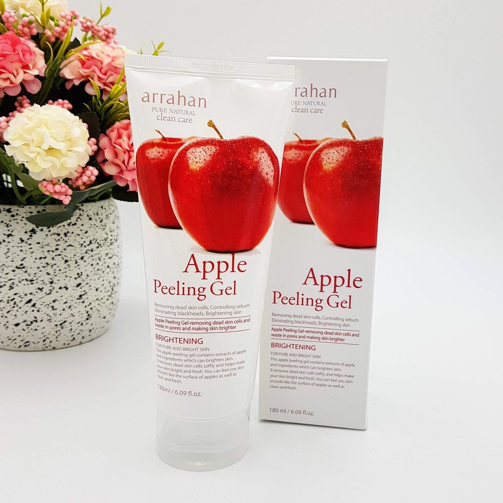 Tẩy Tế Bào Chết Arrahan Apple Peeling Gel Chính Hãng Hàn Quốc 180ml Tẩy Da Chết Chiết Xuất Từ Táo Đỏ Thiên Nhiên
