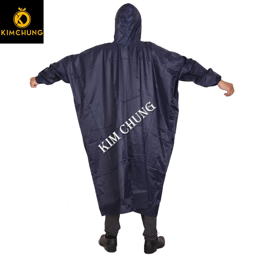 [HCM]Áo mưa không xẻ tà vải dù dày bít trùm kín 2 bên hông (Size 2XL)