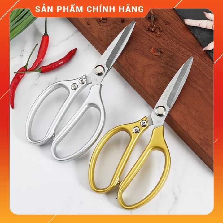 Kéo Inox Nhật SK5, Kéo Nhà Bếp Đa Năng, Cắt Thịt, Cắt Gà Siêu Sắc Tiện Lợi
