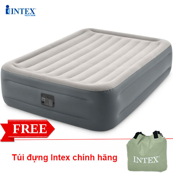 Giường hơi đôi tích hợp bơm điện công nghệ mới chính hãng INTEX 64126 -Tải trọng tới 270kg, giường hơi, nệm hơi, đệm hơi tiện dụng, dễ di chuyển
