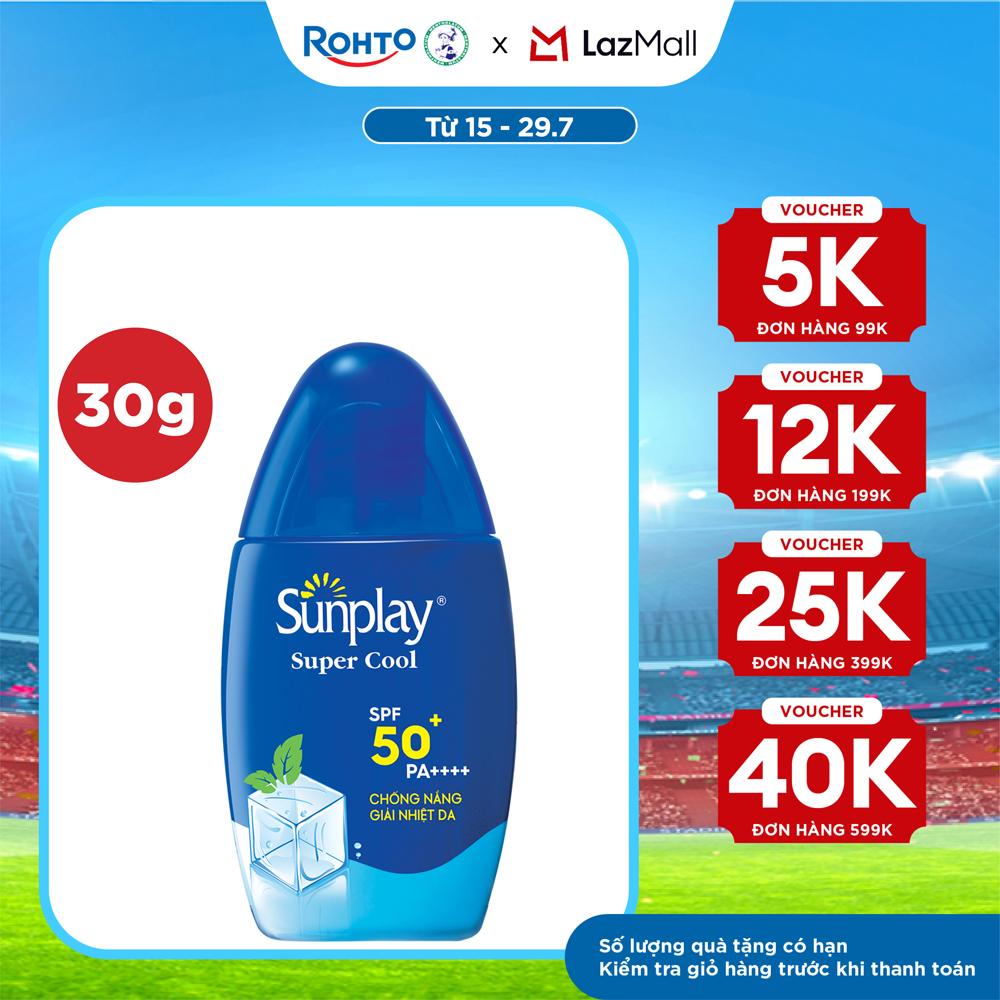 Kem chống nắng Sunplay mát lạnh giải nhiệt dạng sữa Sunplay Super Cool SPF 50, PA++++ 30g